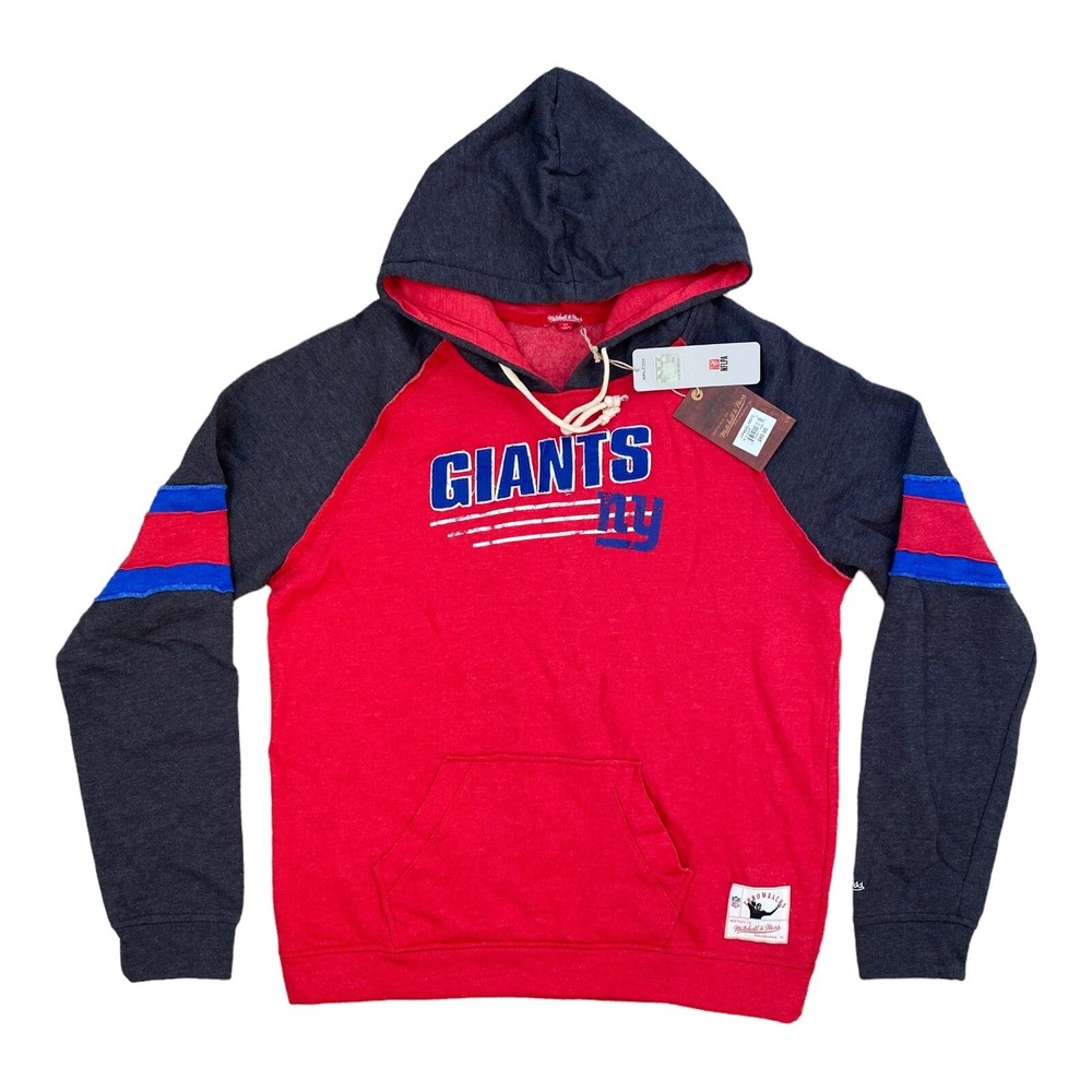 Mitchell & Ness New York Giants Coastal Hoodie Womens XL Red NFL Throwback‎ NWT
